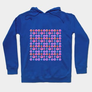 Colorful retro circles pattern design Hoodie